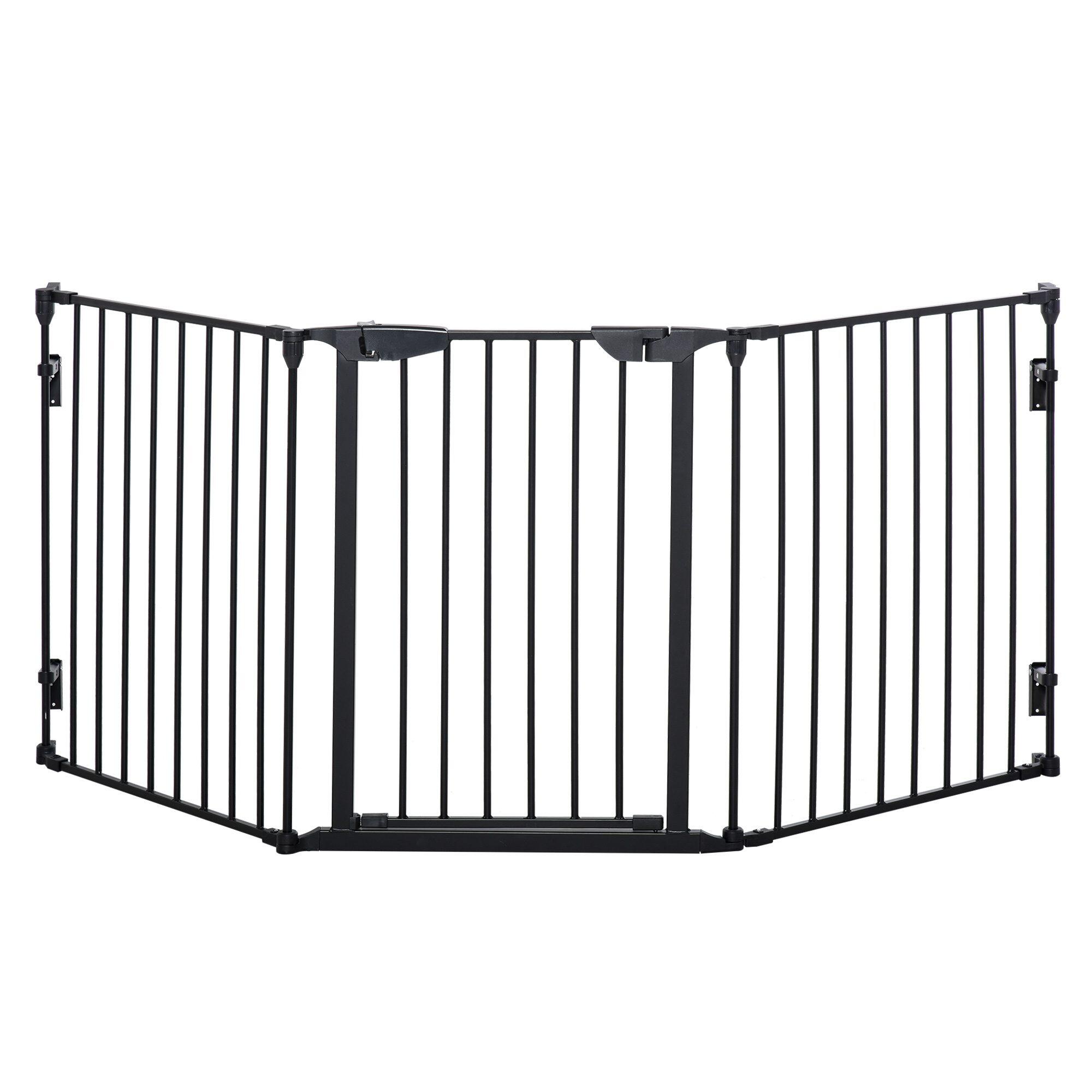 PAWHUT Barreira de Segurança PawHut 180x74.5cm Preto