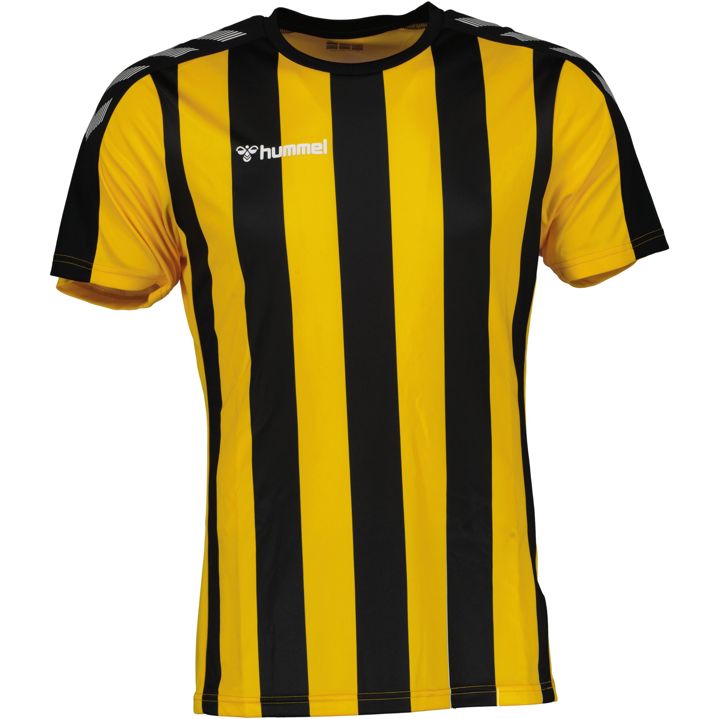 HUMMEL Stripe jersey for men, great for football,  in black/sports yellow