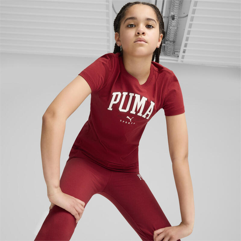 T-shirt PUMA SQUAD per ragazze PUMA Intense Red