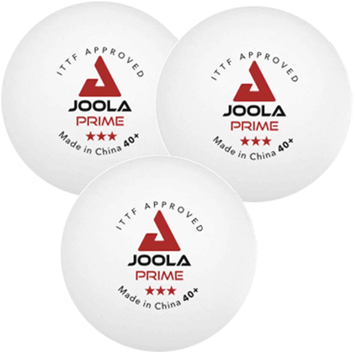 JOOLA JOOLA Tischtennisbälle Prime 3*** 40+ 3 Stück weiß