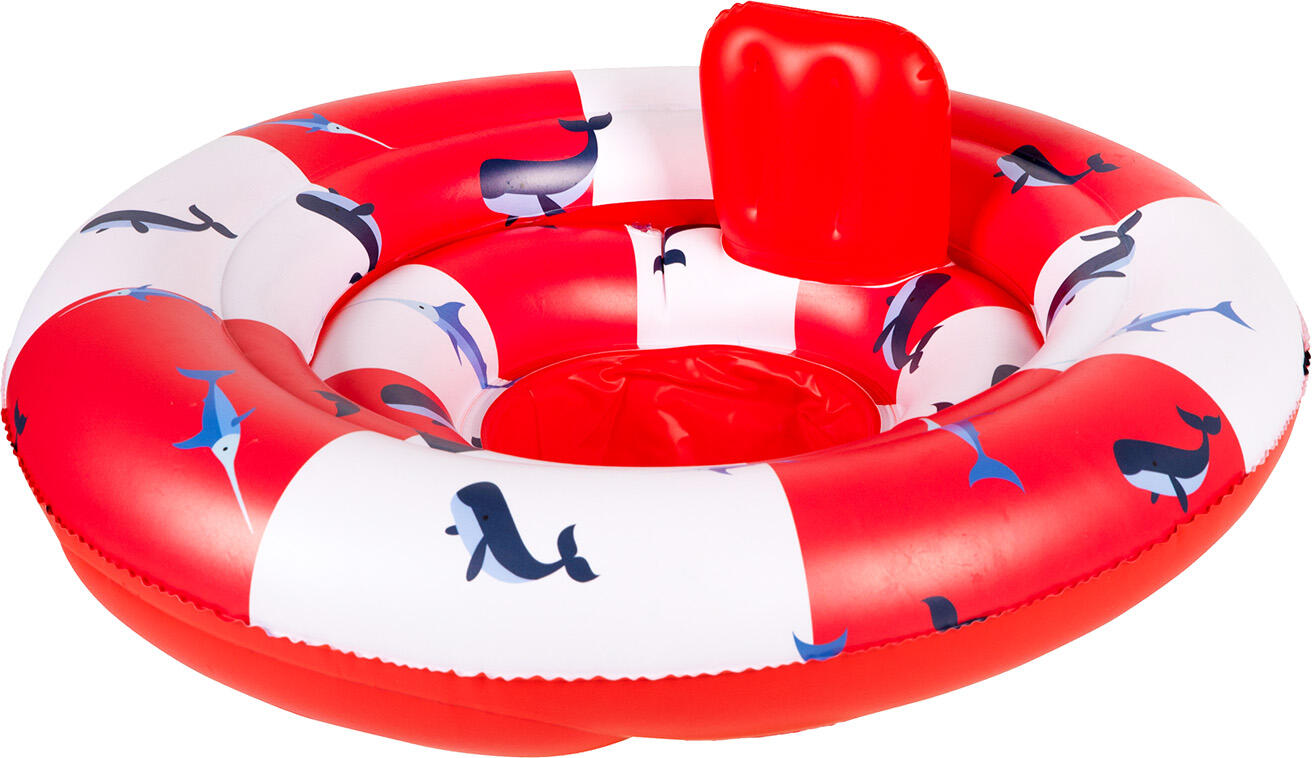 SWIM ESSENTIALS Swim Essentials Baby Schwimmring Wal Rot Weiß 69 cm