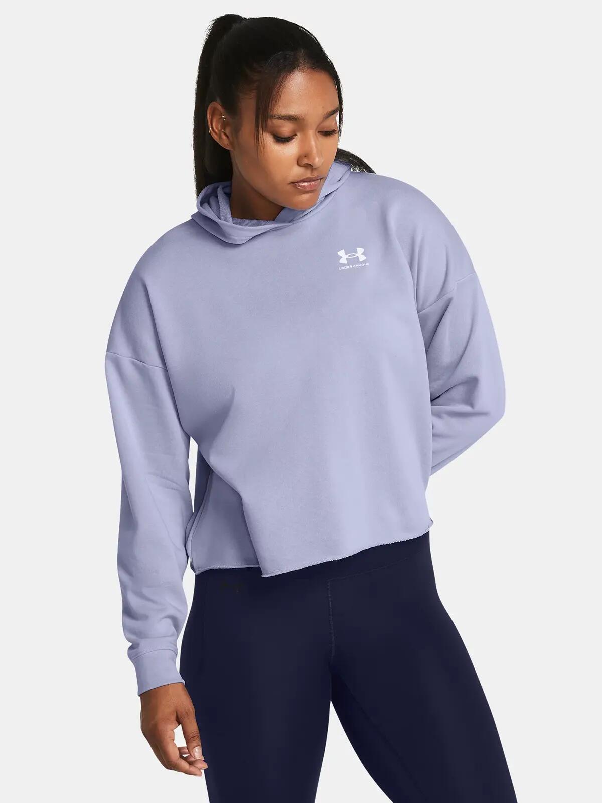 Bluza fitness damska Under Armour Rival Terry Oversized 3/6