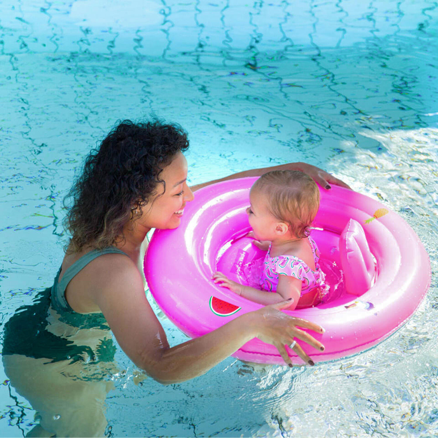 Zwemband baby float roze 0 1 jaar 4/5