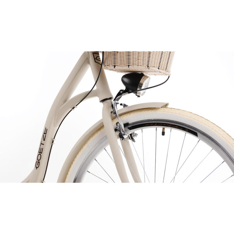 Rower miejski damski GOETZE Style 28" Alu NewLine 3B kosz GOETZE Decathlon