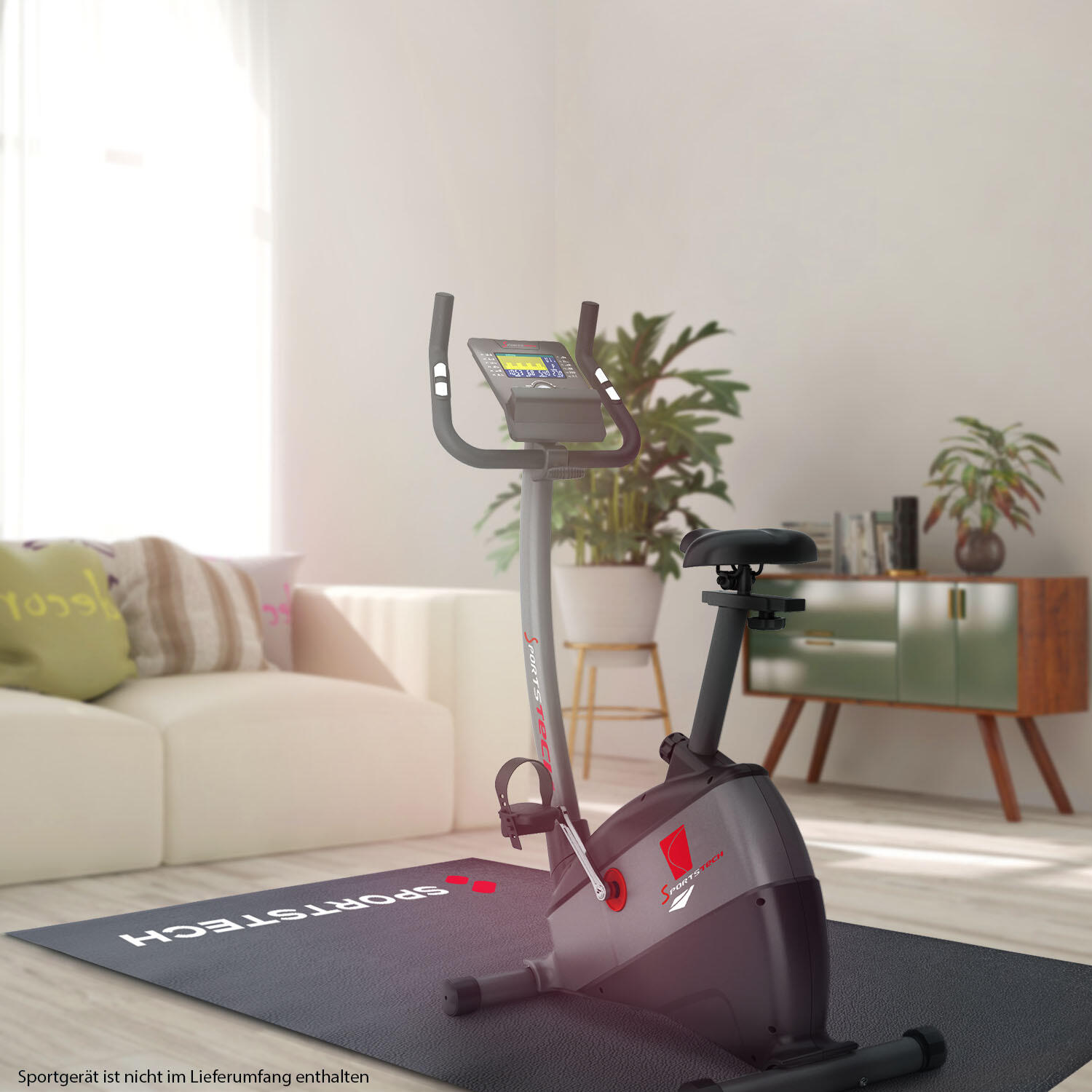Tapis de protection pour équipement de fitness - Multimatériau noir, 3 tailles 2/7