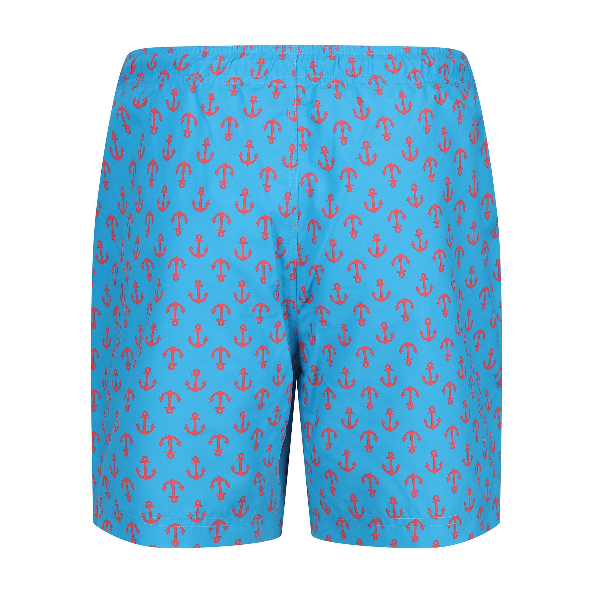 Mens Loras Anchor Swim Shorts (Fluro Blue) 2/6