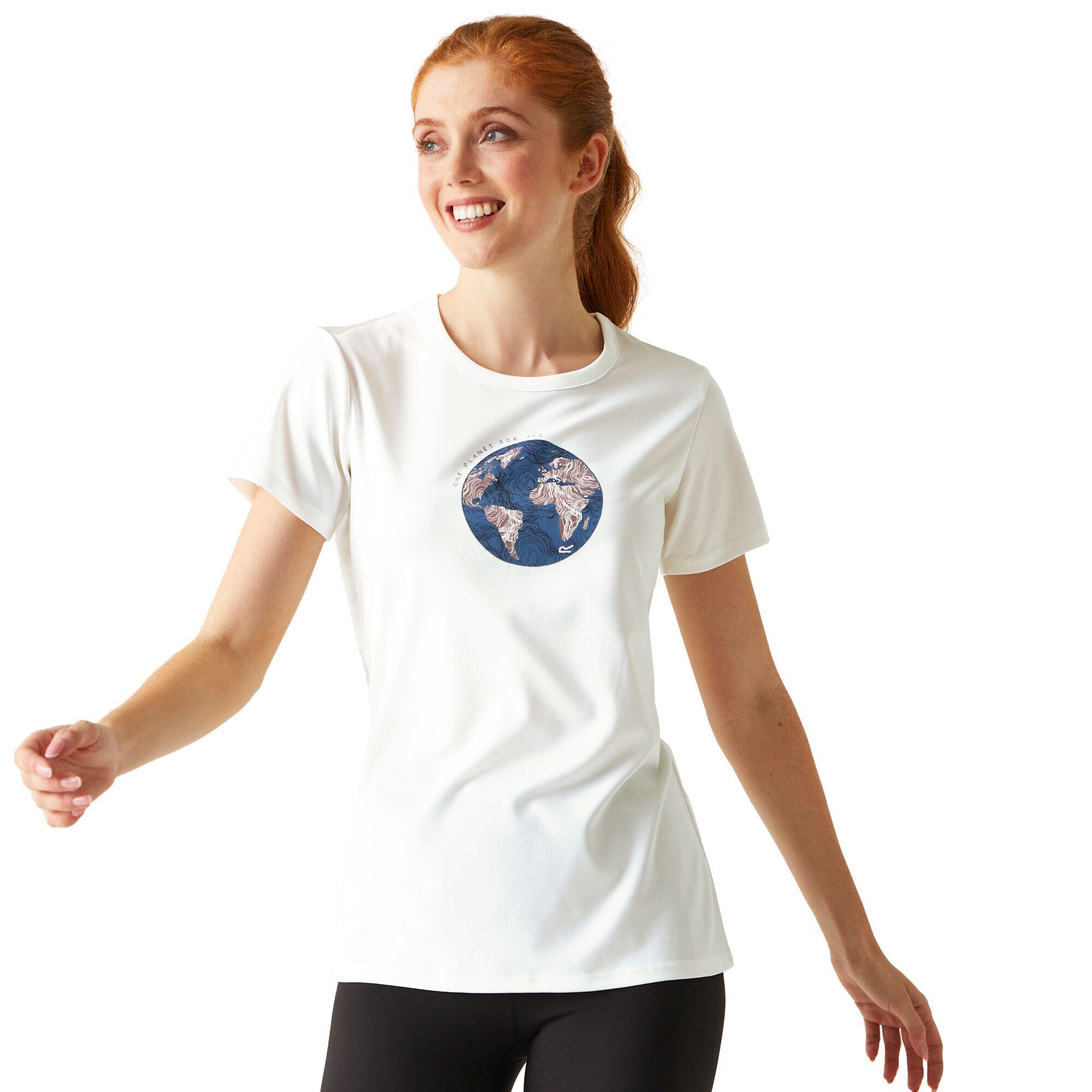 Tshirt FINGAL da donna (Bianco / Globe)