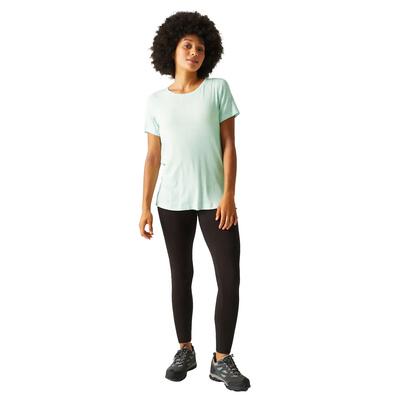 Dames ballyton tshirt (gebleekt aqua)