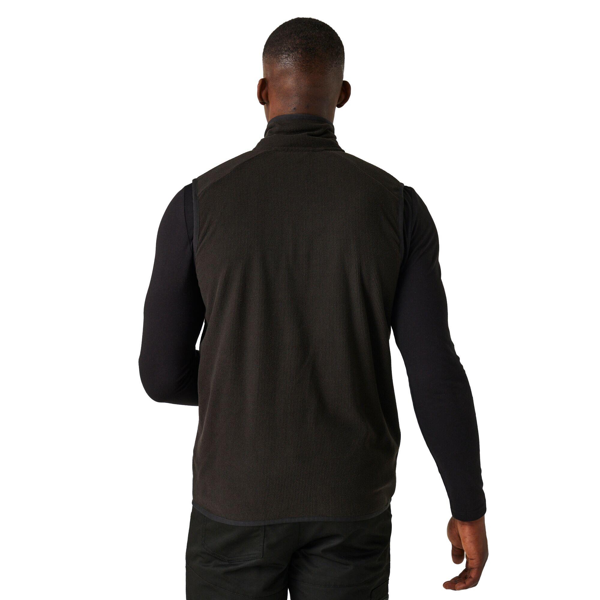 Mens Fleece Gilet (Black/Orange Pop) 3/5
