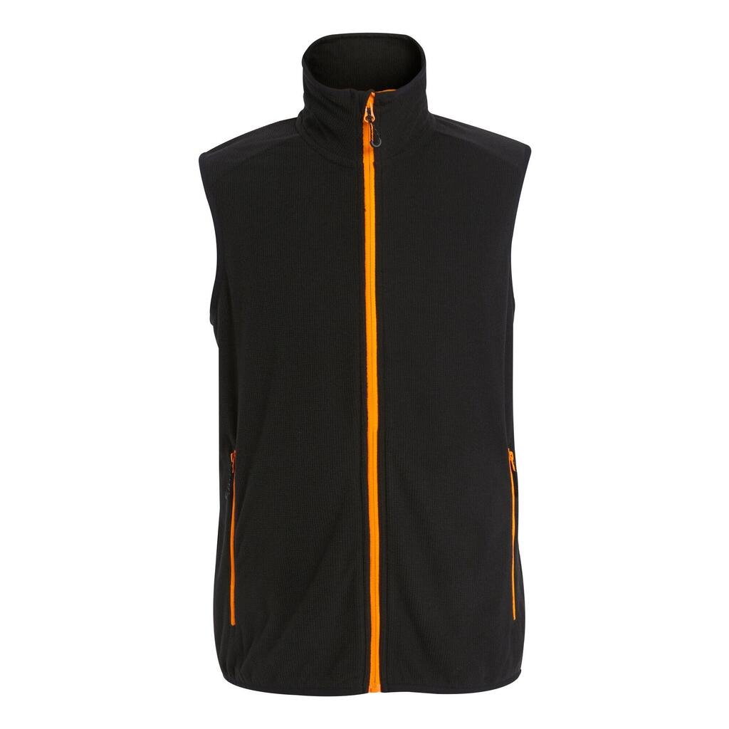 Mens Fleece Gilet (Black/Orange Pop)