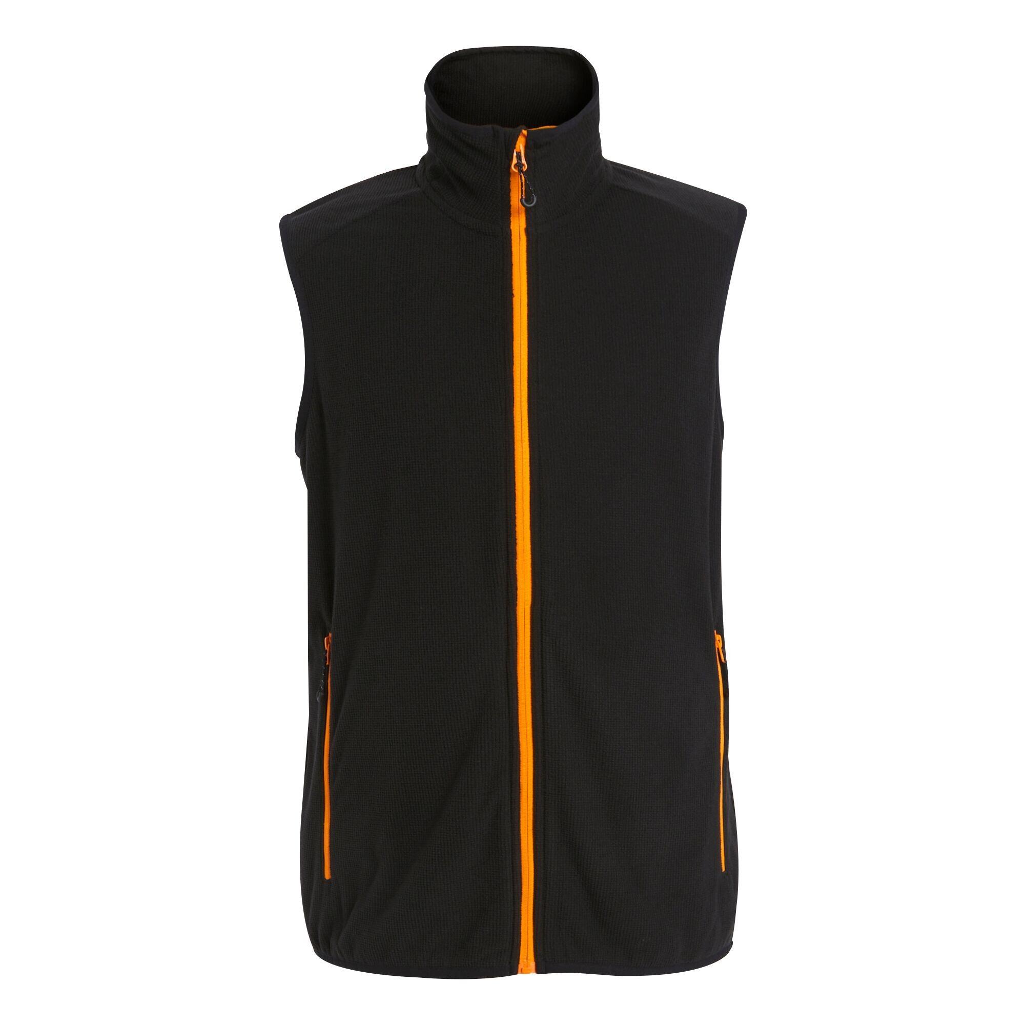 REGATTA Mens Fleece Gilet (Black/Orange Pop)