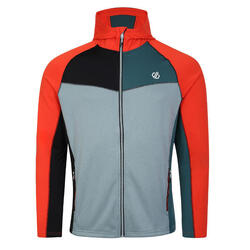 Heren Contend Recycled Fleece Jas (Trail Blaze Oranje/Mediterraan Groen)