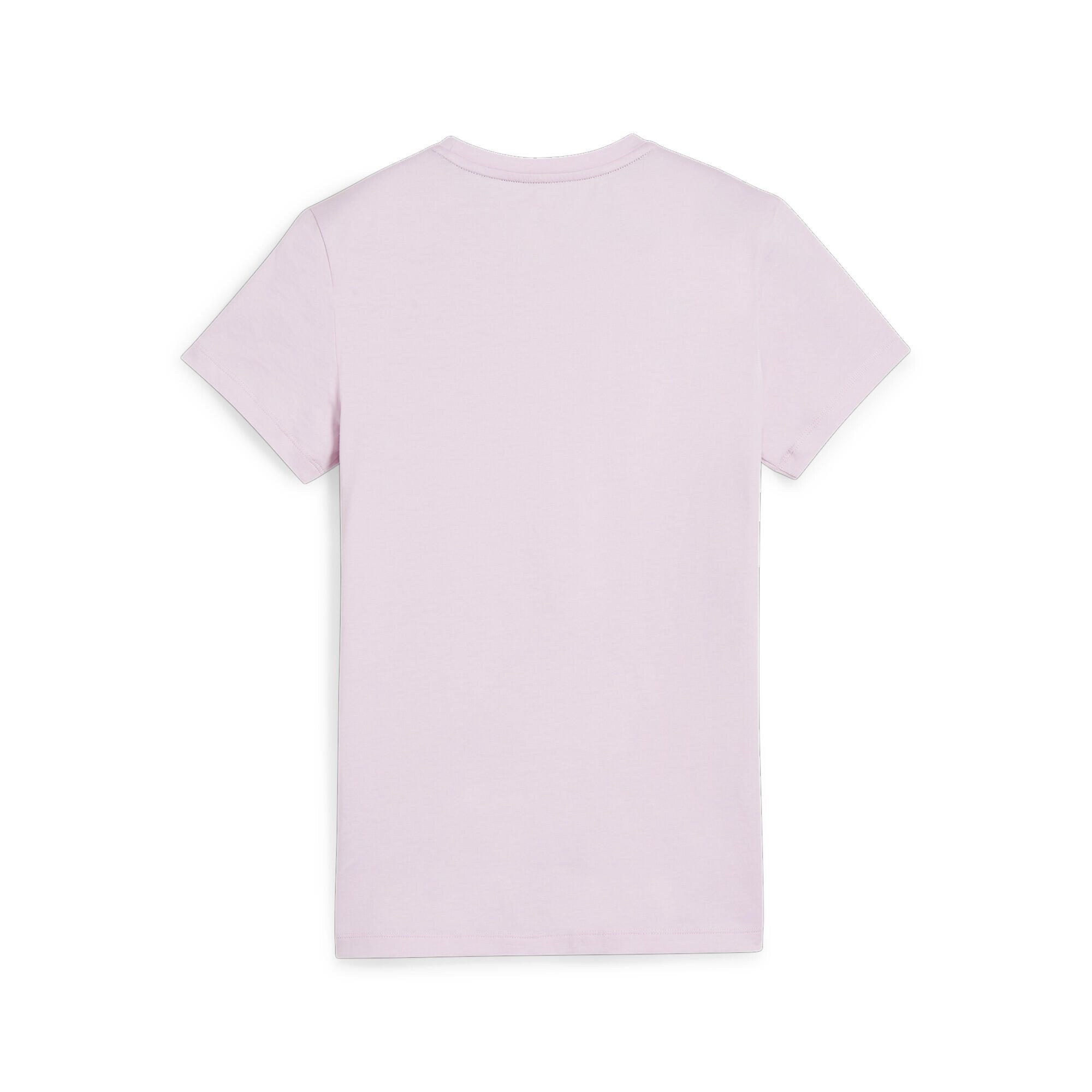 Essentials Logo T-Shirt Damen PUMA Grape Mist Purple 2/5