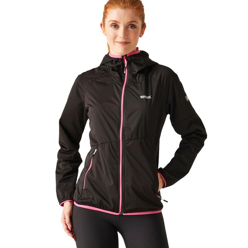 Veste imperméable TARVOS Femme (Noir / Flamant rose)