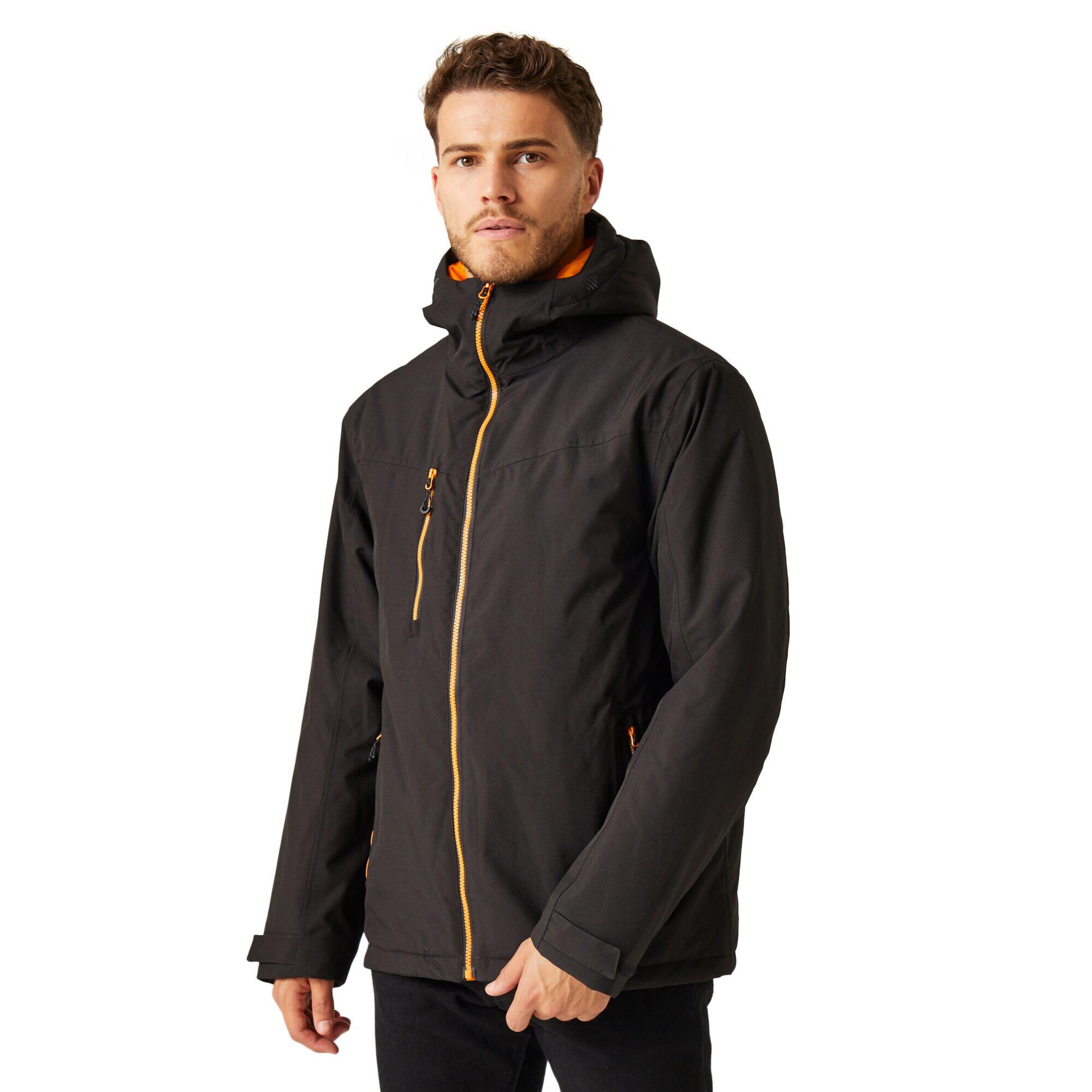 Veste Imperméable Homme (Noir / Orange Vif) 4/5