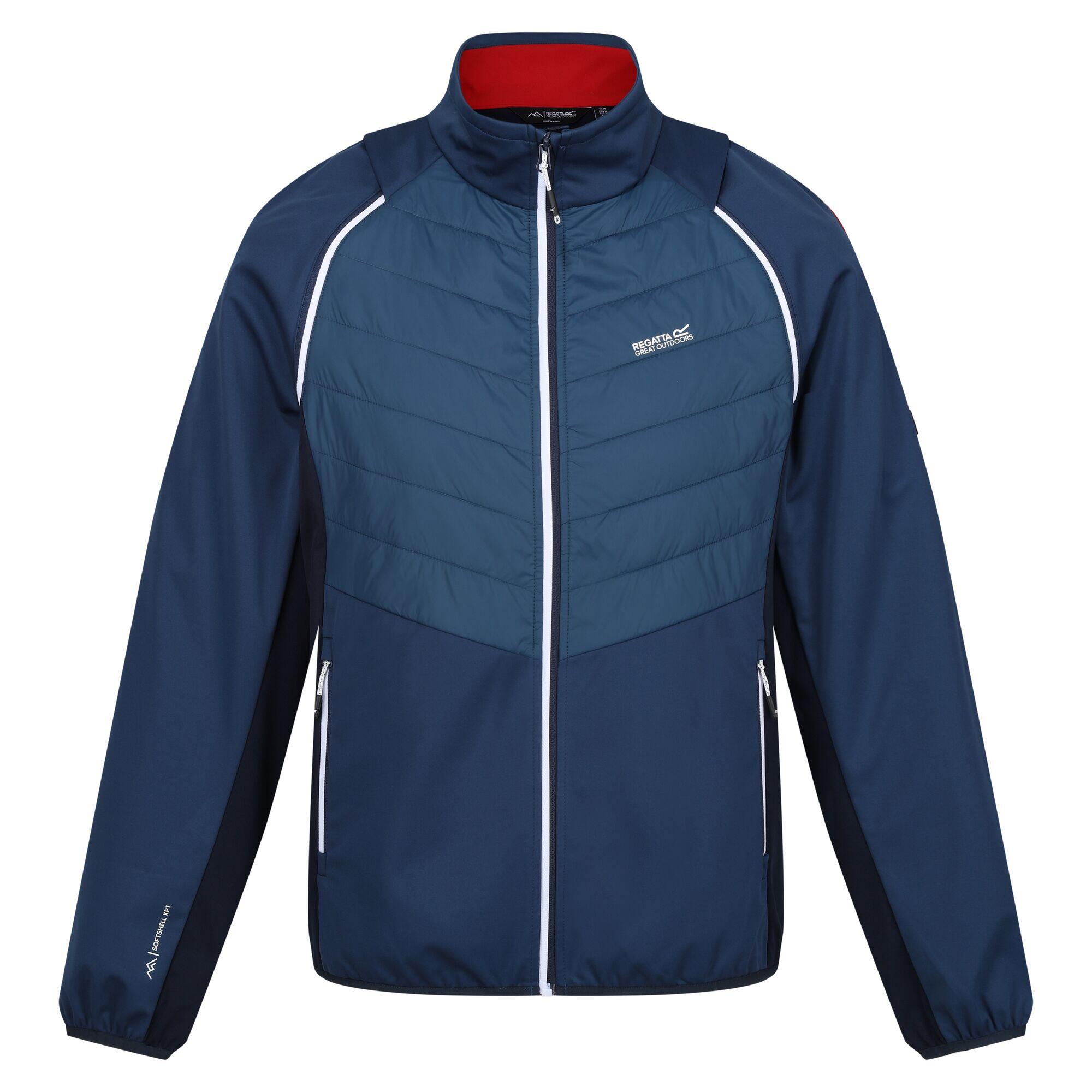 REGATTA Heren Steren II Softshell Hybride Jas (Maanlicht Denim/Navy/Danger Red)