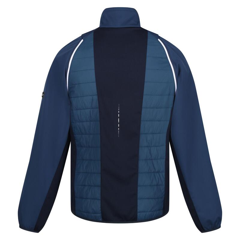 Veste hybride STEREN Homme (Denim sombre / Bleu marine / Rouge danger)