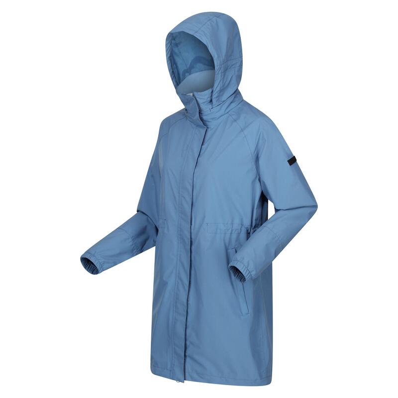 Chaqueta Impermeable Sagano para Mujer Azul Coronet, Blanco