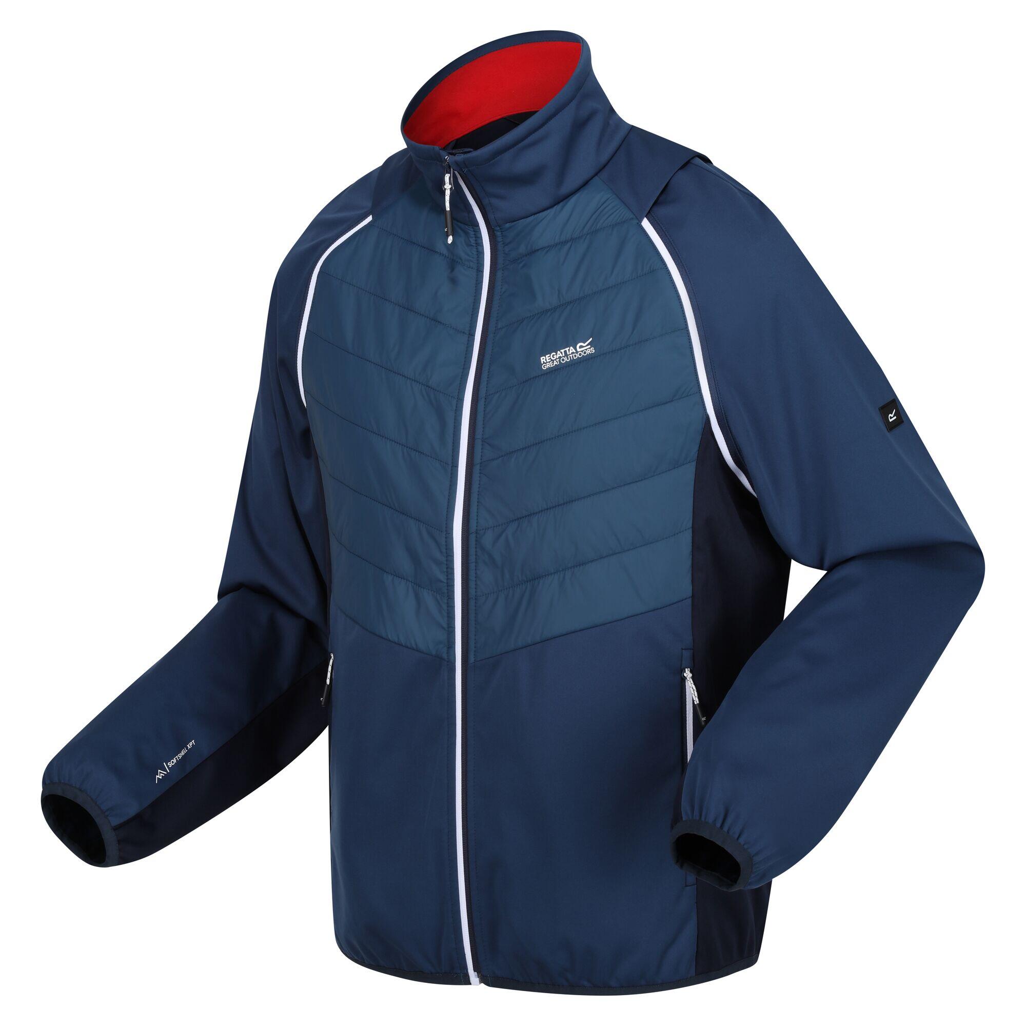 Giacca Ibrida Uomo Regatta Steren II Moonlight Denim Blu Navy Rosso Pericolo 3/5