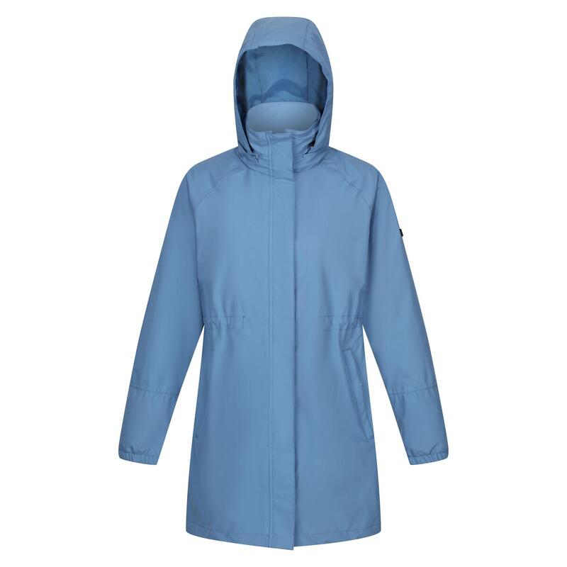 Chaqueta Impermeable Sagano para Mujer Azul Coronet, Blanco