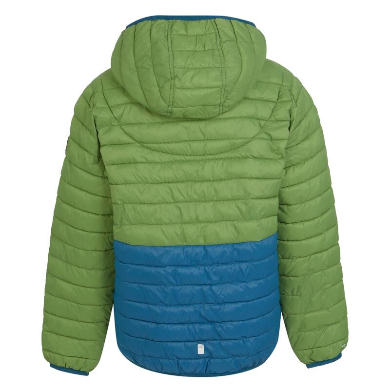 "Hillpack II" Steppjacke für Kinder Pikantgrün/Leuchtend Blau