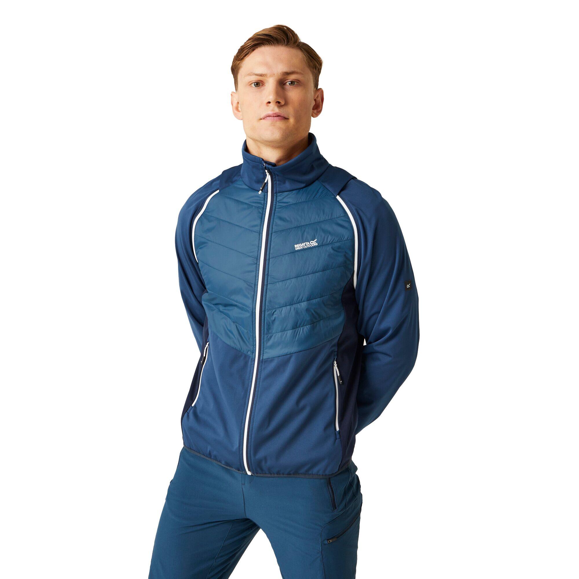 Giacca Ibrida Uomo Regatta Steren II Moonlight Denim Blu Navy Rosso Pericolo 4/5
