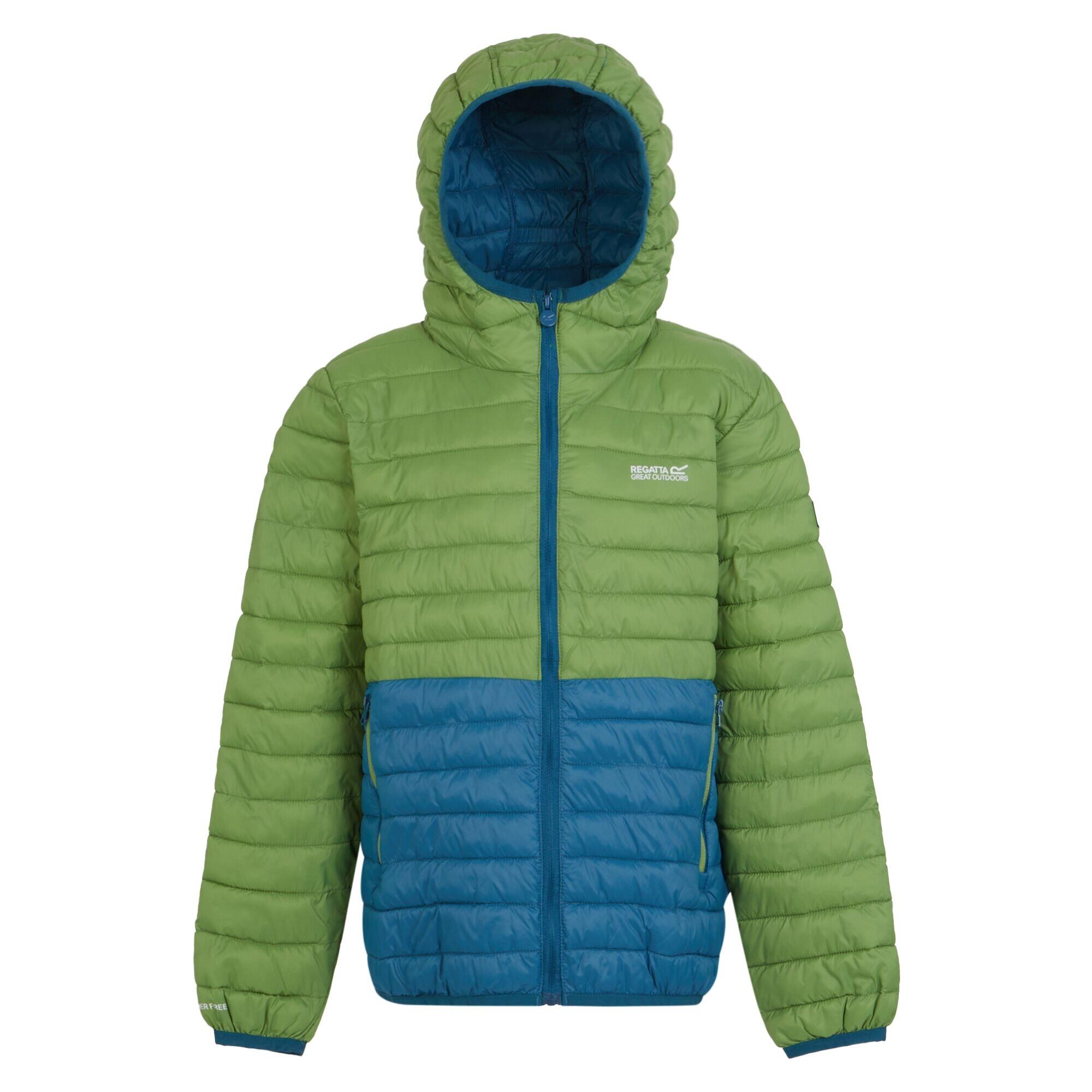 Regatta - Veste Matelassée Hillpack Enfant (vert Piquant / Bleu Marocain) - Doudoune Duvet - Bleu|vert - 3 À 4 Ans - Decathlon