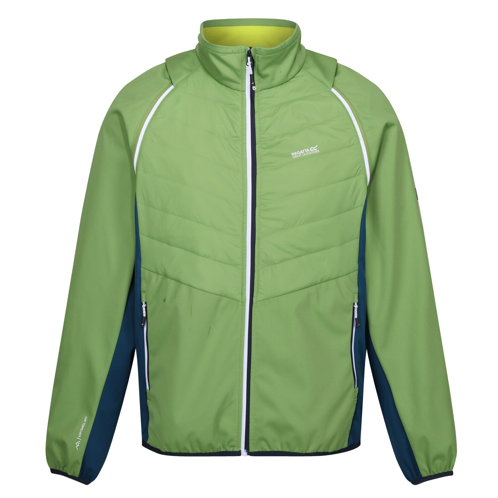 STEREN Men's hybrid jacket (Spicy green / Moroccan blue / Greenish yellow)