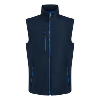 Heren softshell 2laags bodywarmer (zwart/lijkgroen)