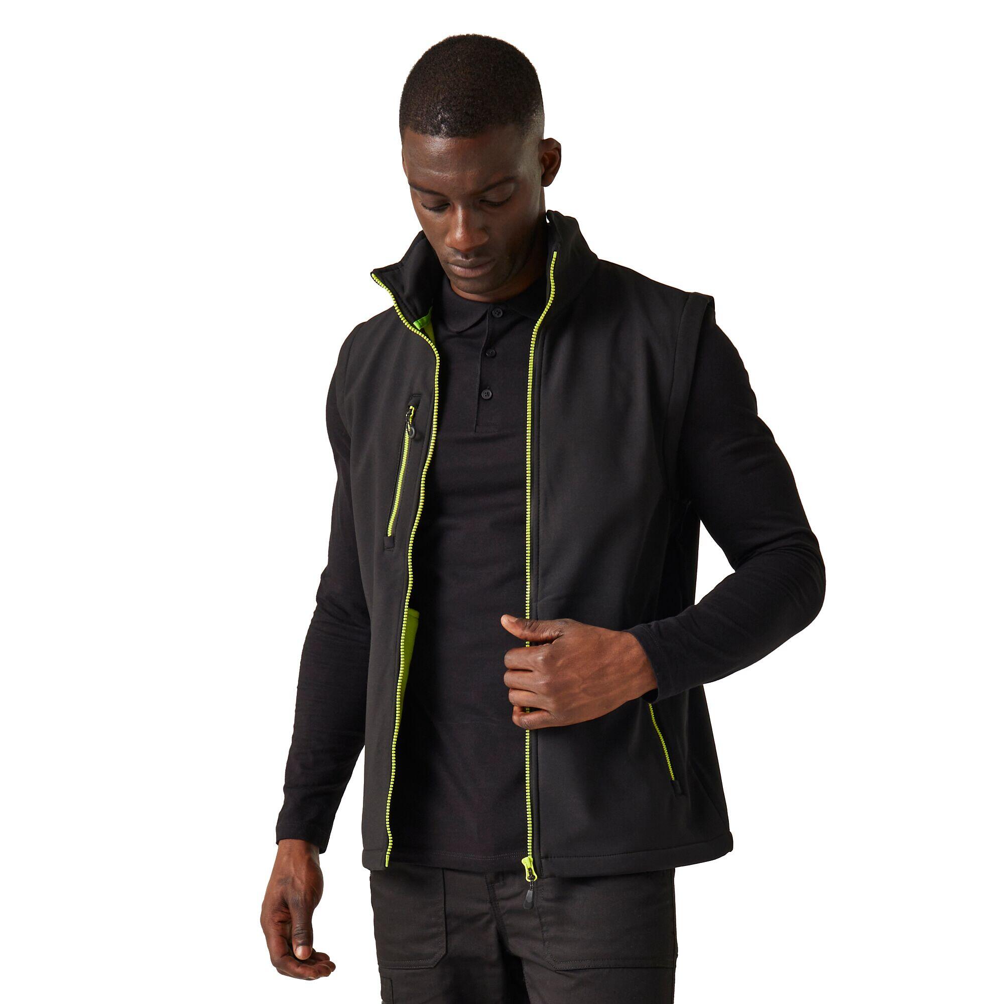 Veste Sans Manches Homme (Noir / Vert Citron) 4/5