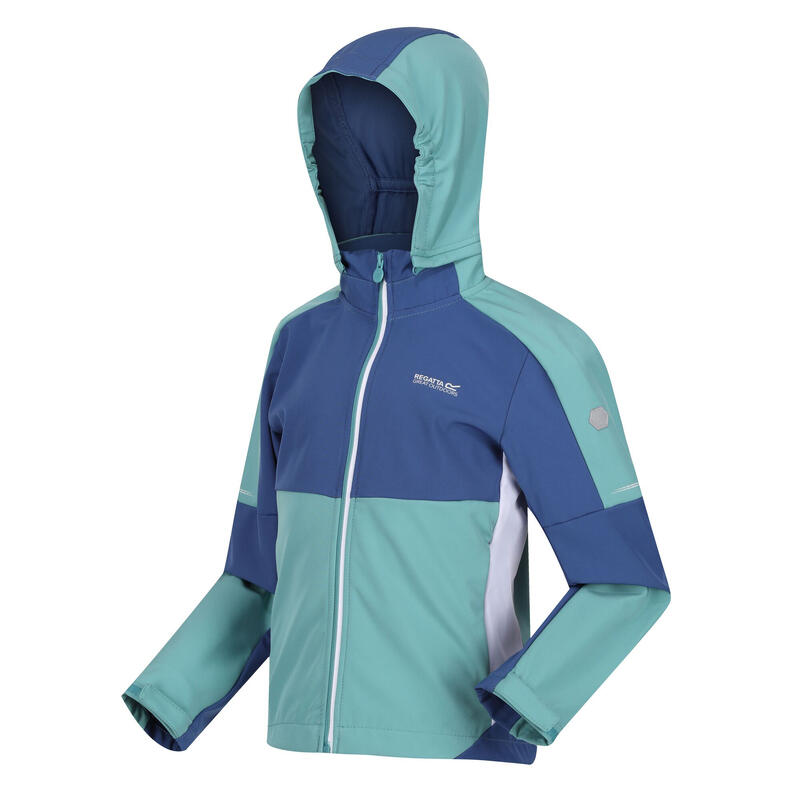 Giacca Soft Shell Bambini Regatta Acidity VI Blu Bristol Denim Polveroso