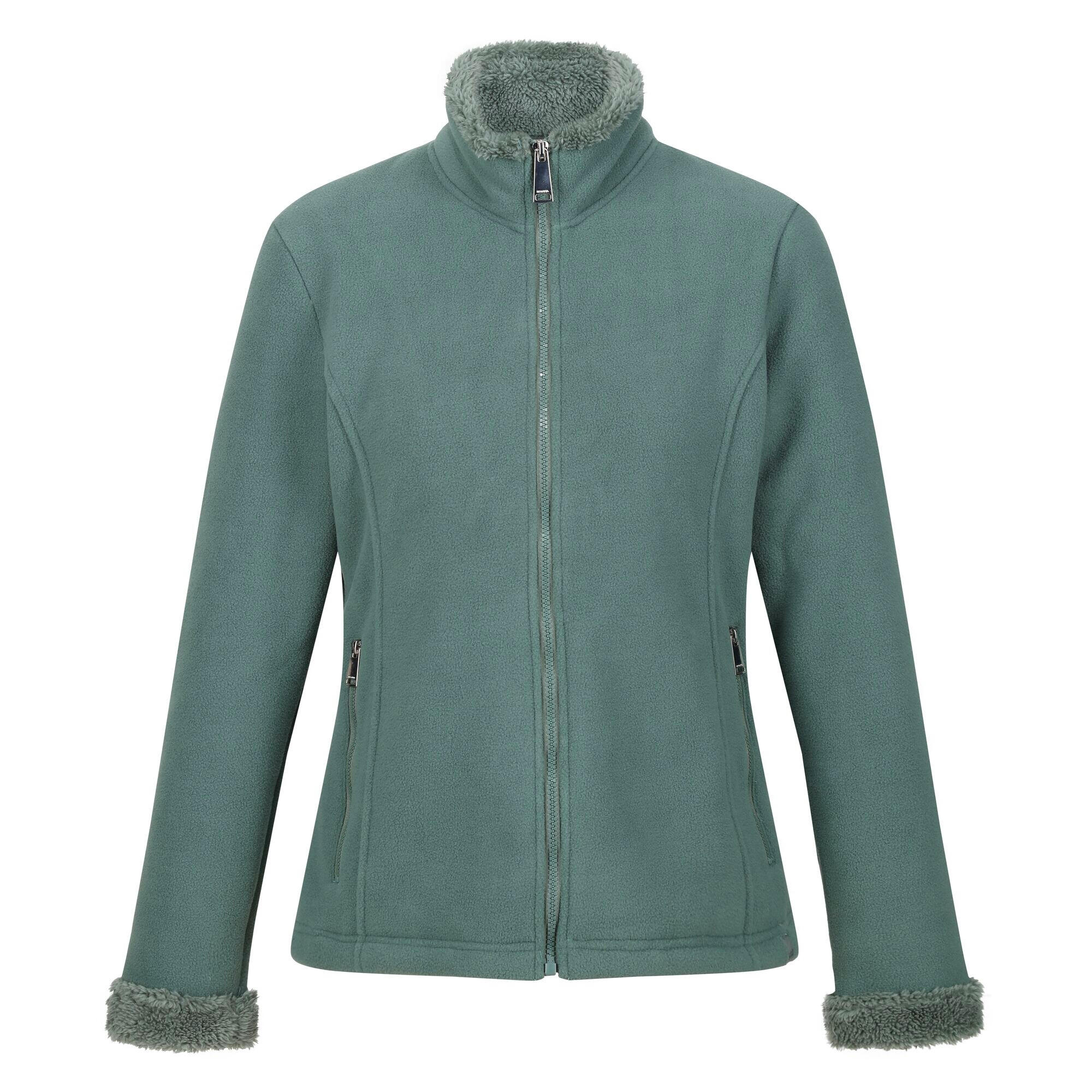 BRANDALL Women's fleece jacket (Dark forest green / Dark forest)