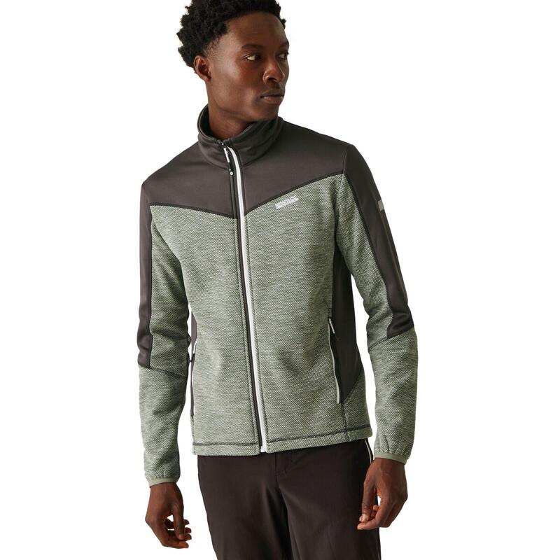 Veste polaire HIGHTON Homme (Vert kaki / Cendre)