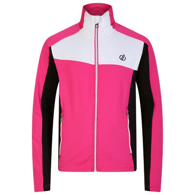 Kinder/kinder emergent core stretch midlayer (puur roze/zwart)