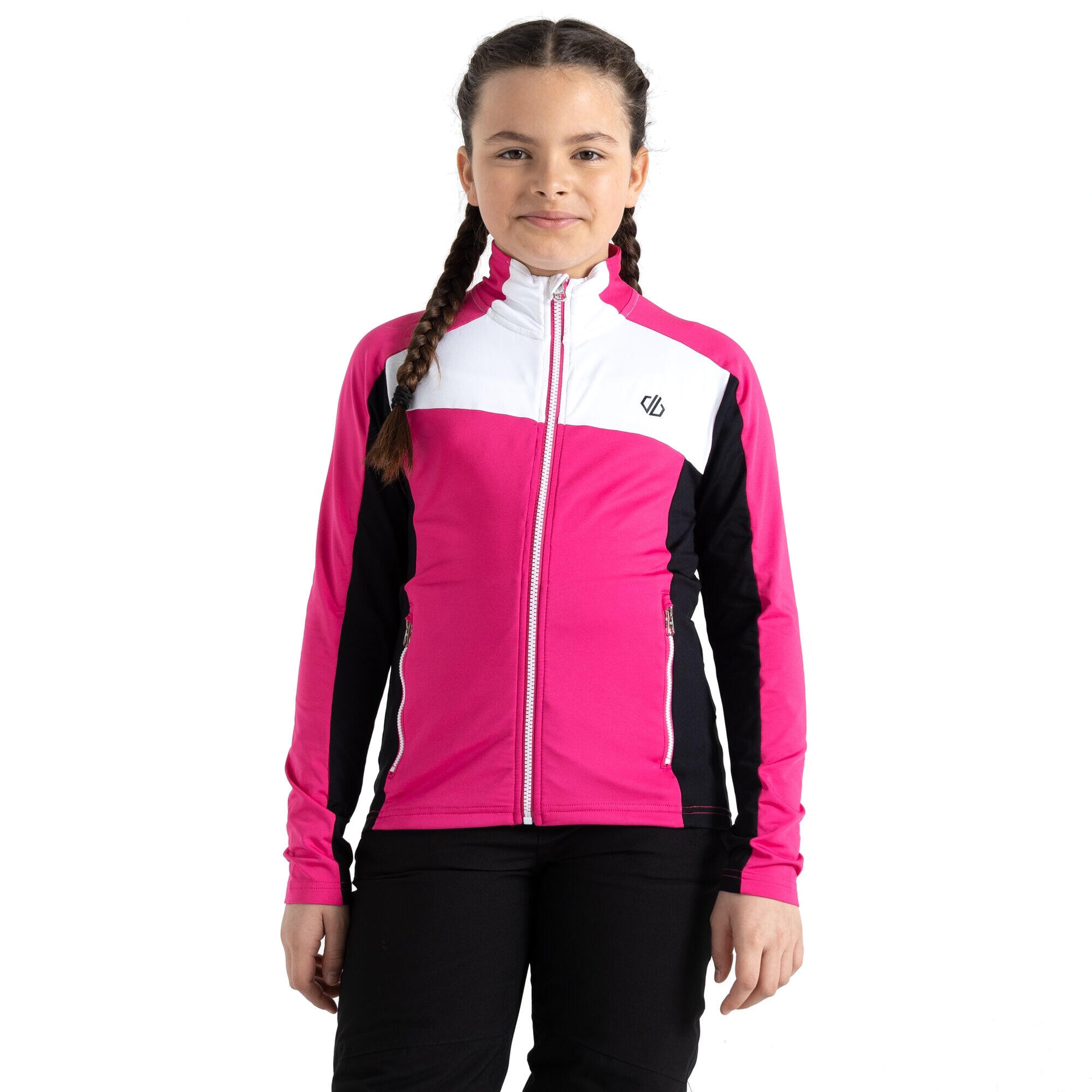 Childrens/Kids Emergent Core Stretch Midlayer (Pure Pink/Black) 4/5