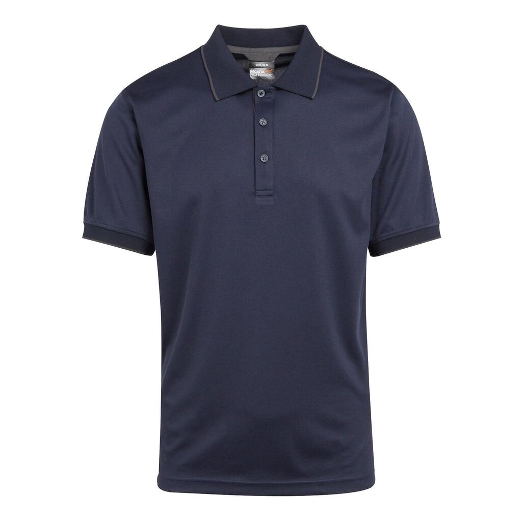 Mens ShortSleeved Polo Shirt (Navy/Seal Grey)