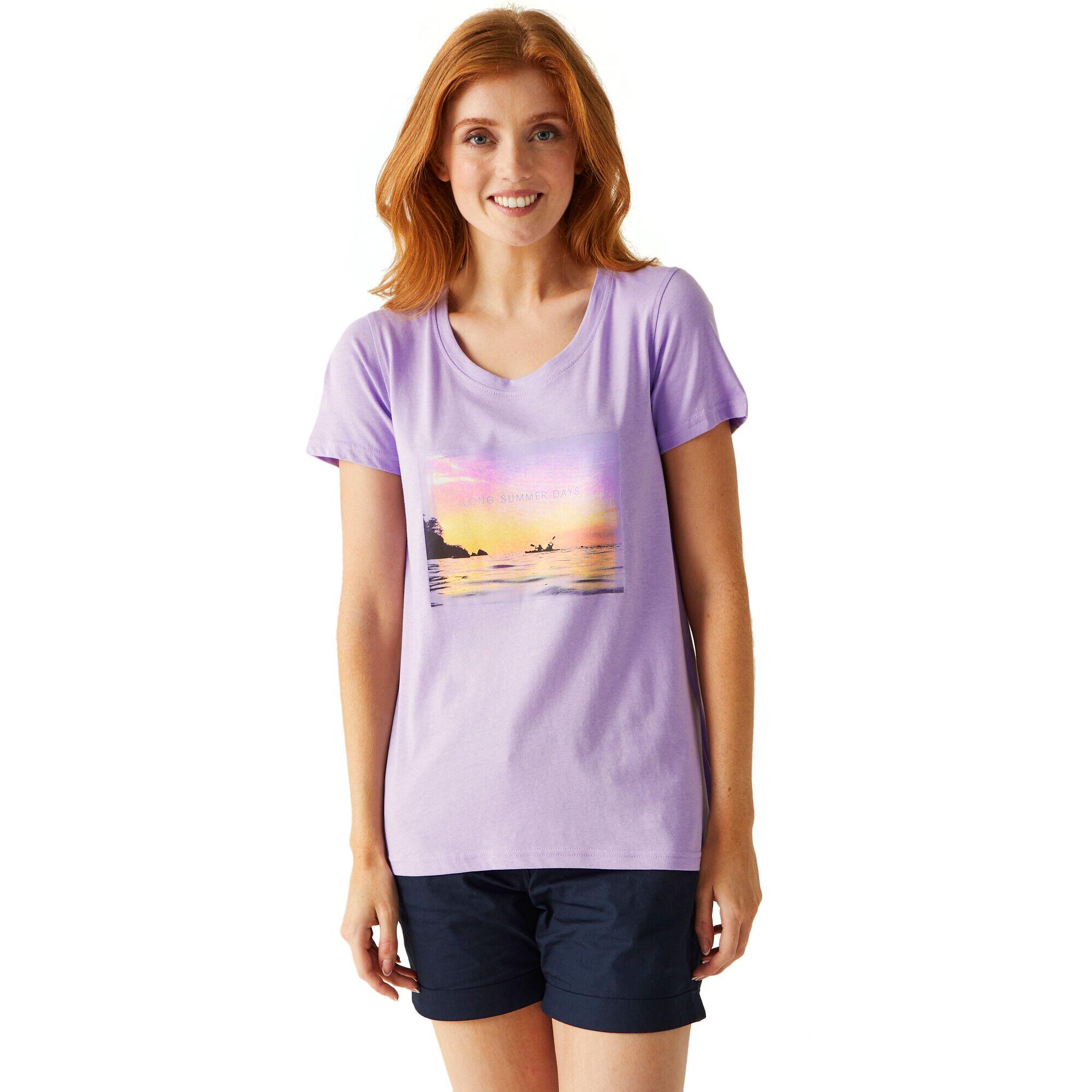 Womens/Ladies Filandra VIII Scenery TShirt (Purple Rose) 4/5