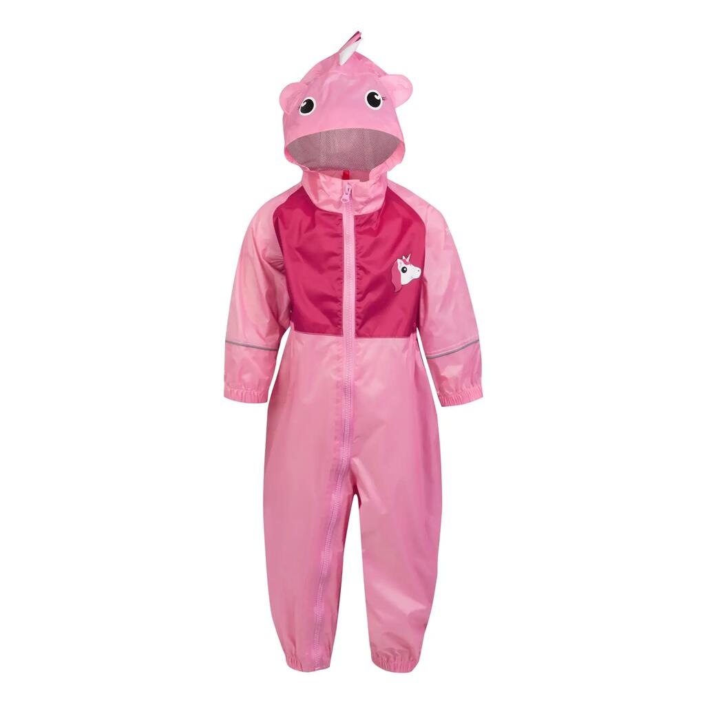 Childrens/Kids Charco Luna Unicorn Puddle Suit (Sweet Pink)
