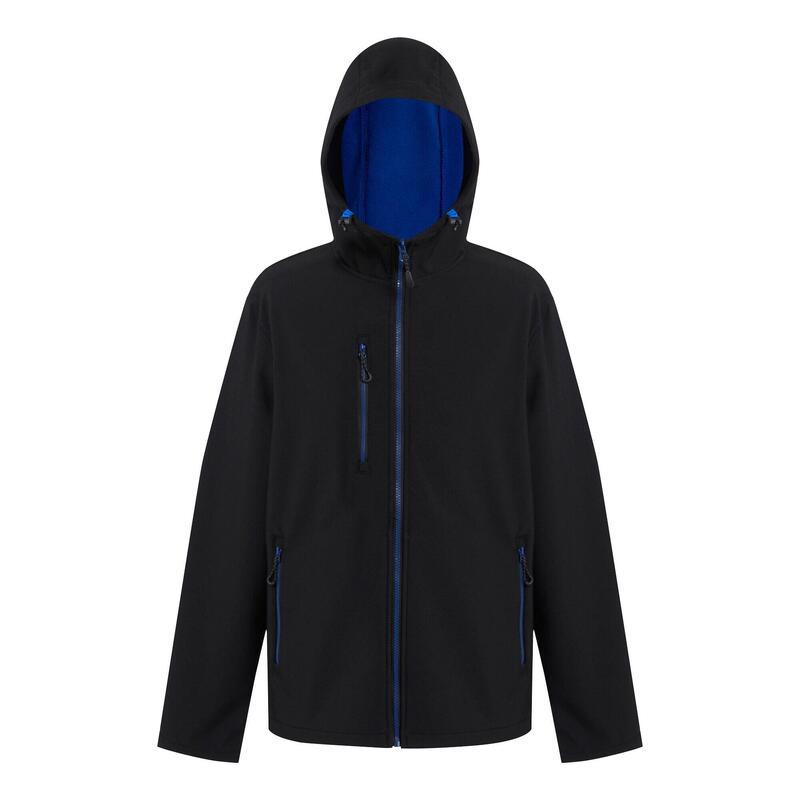 Veste Softshell Homme (Noir / Bleu Roi)