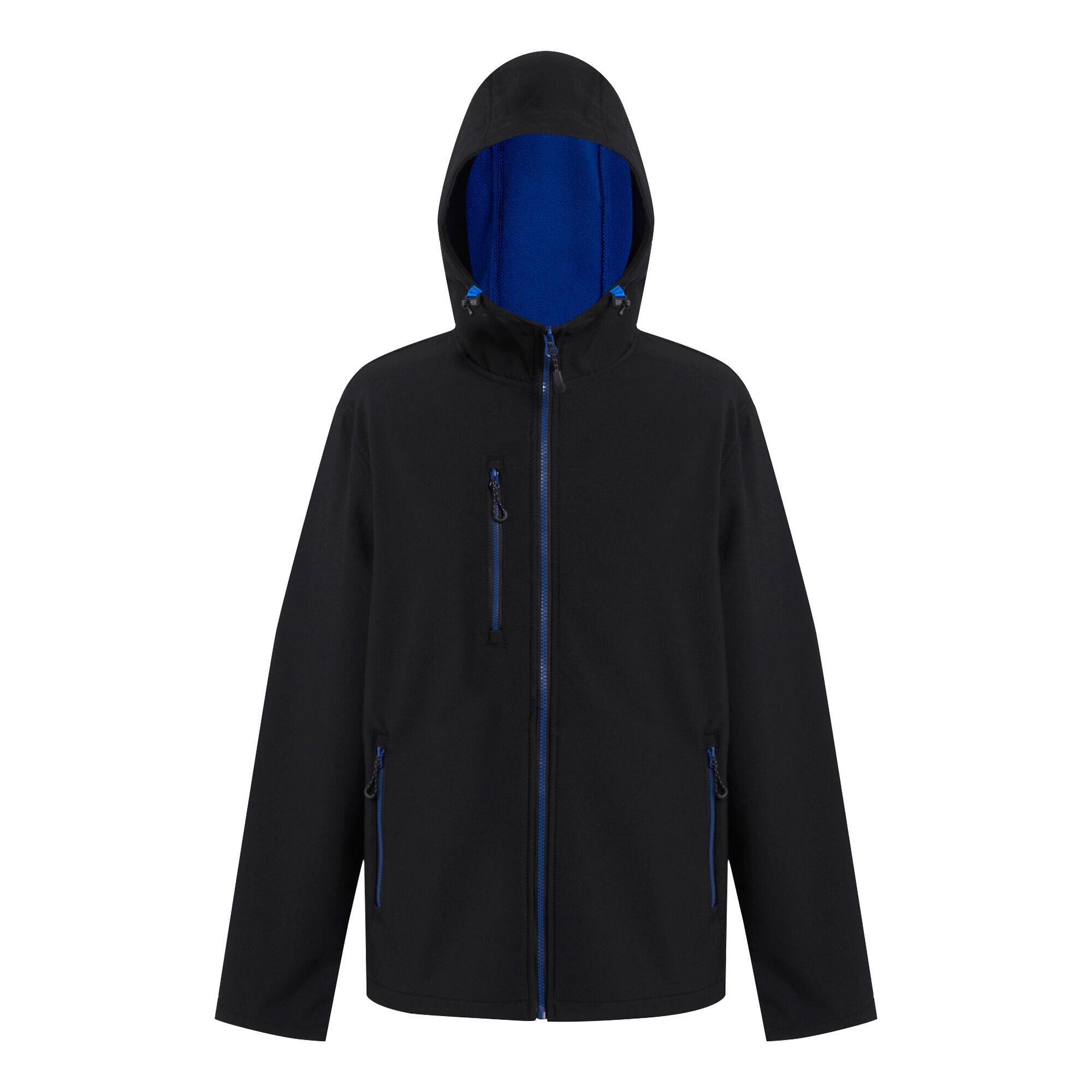 NAVIGATE Men's softshell jacket (Black / Royal Blue)