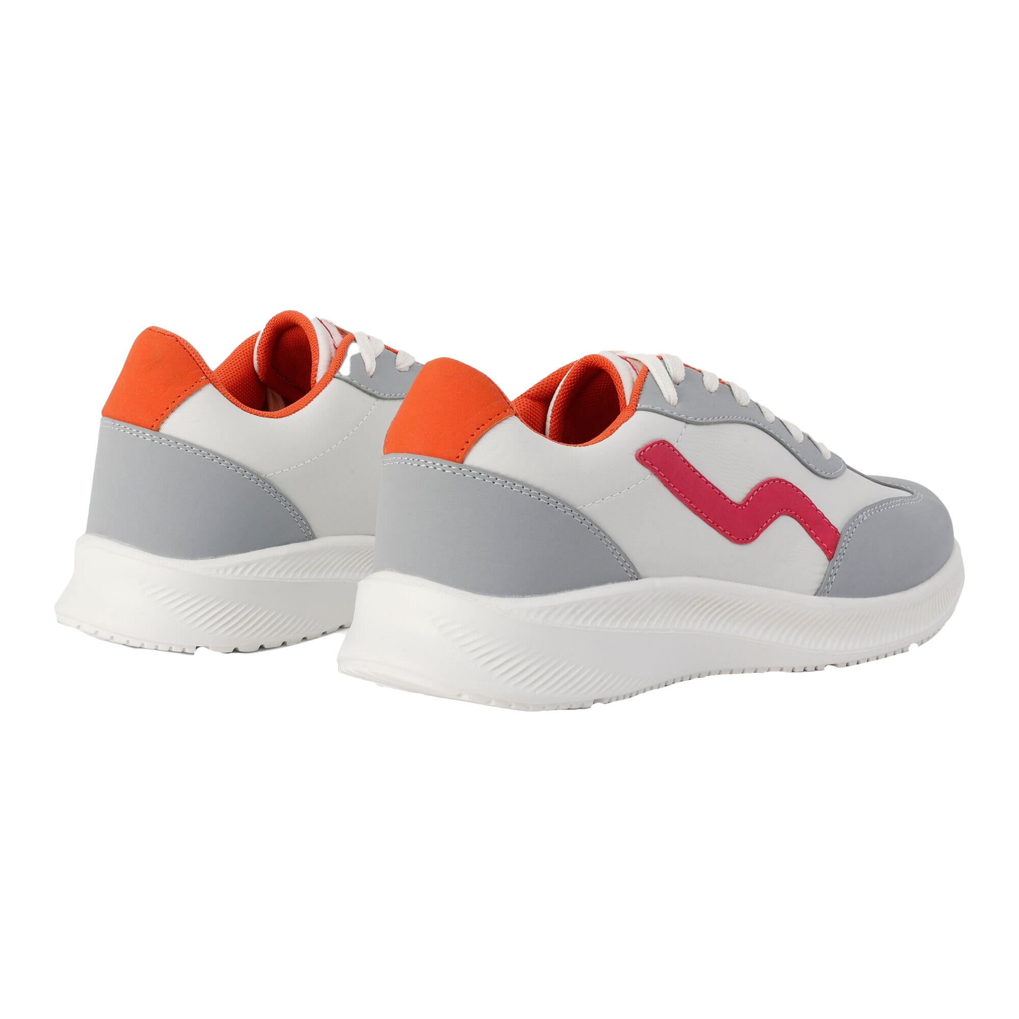 Sneakers MARINE RETRO Donna (Bianco / Rosa fluorescente)