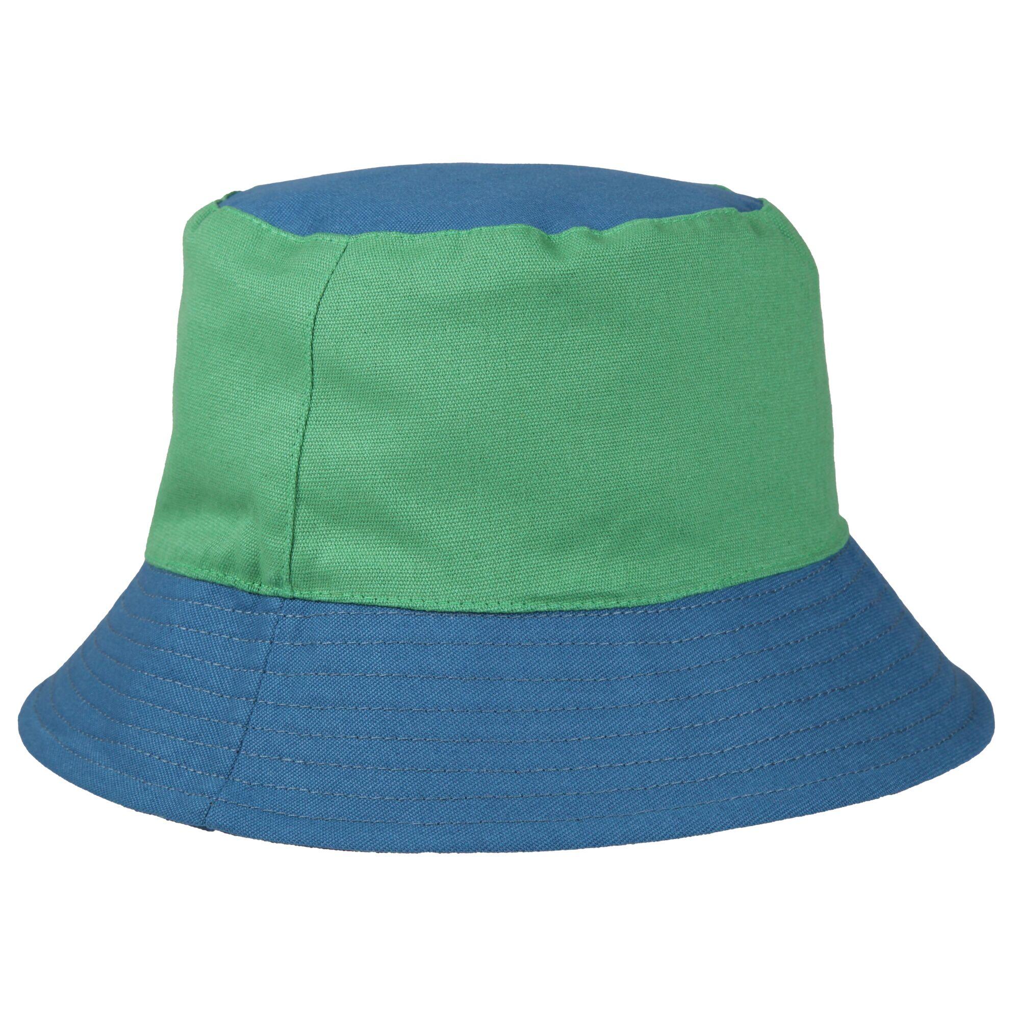 Childrens/Kids Scratch Reversible Bucket Hat (Piquant Green/Moroccan Blue) 2/3