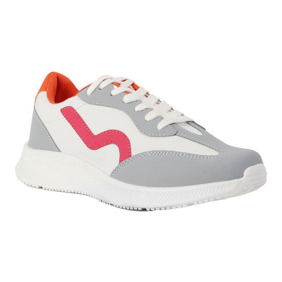Baskets MARINE RETRO Femme (Blanc / Rose Fluo)