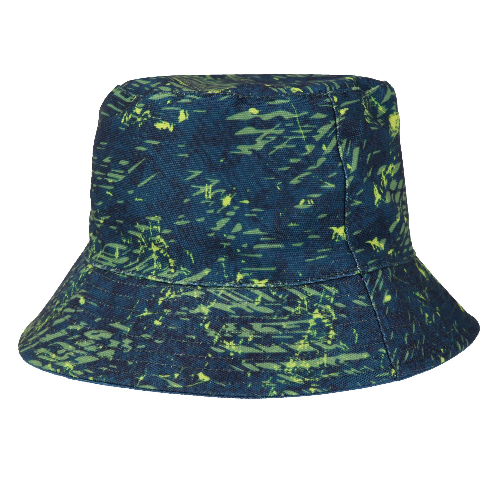 Childrens/Kids Scratch Reversible Bucket Hat (Piquant Green/Moroccan Blue) 3/3