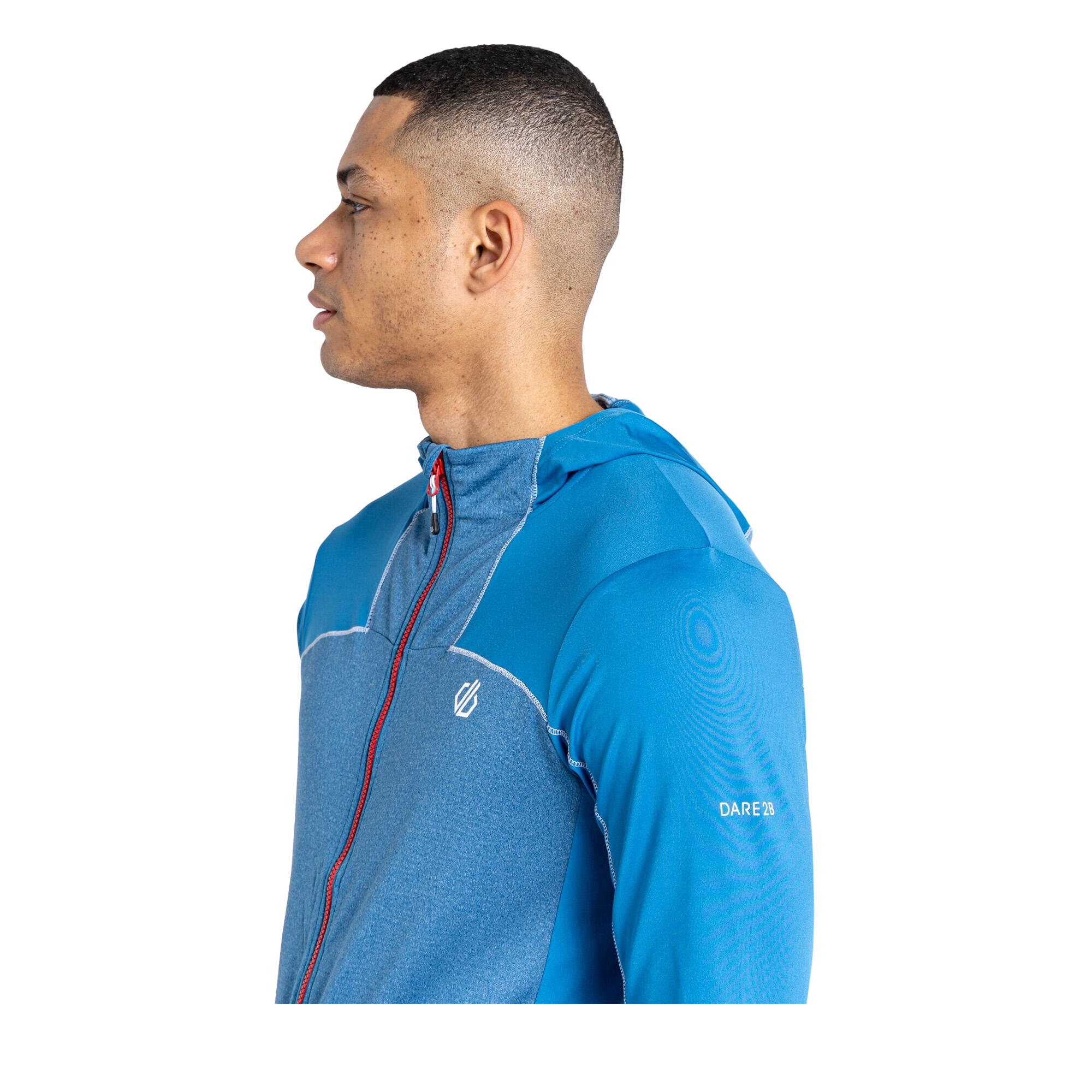 Felpa Con Cappuccio E Zip Intera Leggera Uomo Dare 2B Revive II Blu Vallarta 4/5