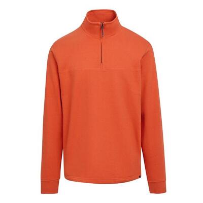 Heren agilno half zip fleece top (roestige sinaasappel)