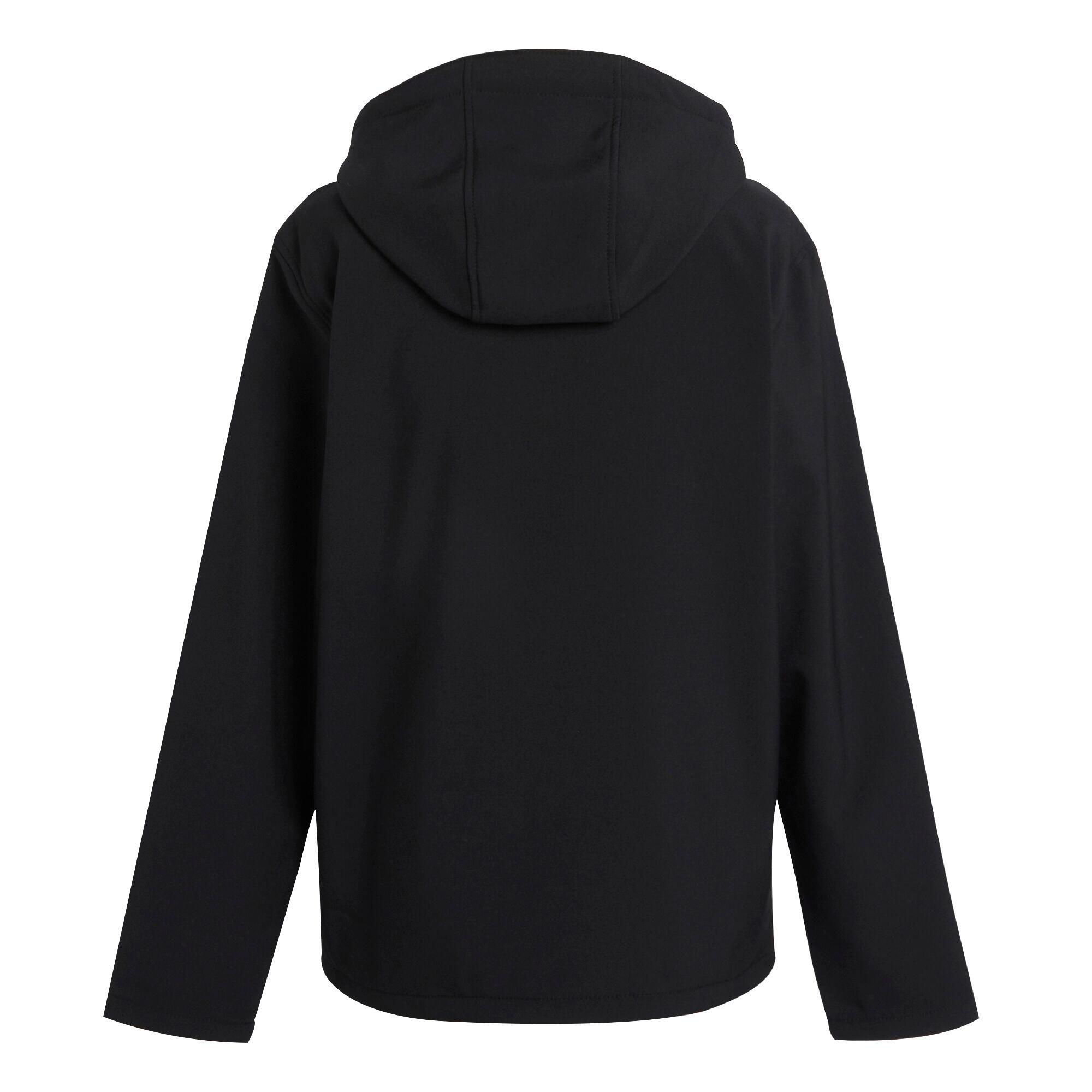 Mens 2 Layer Soft Shell Jacket (Black/Orange Pop) 2/5