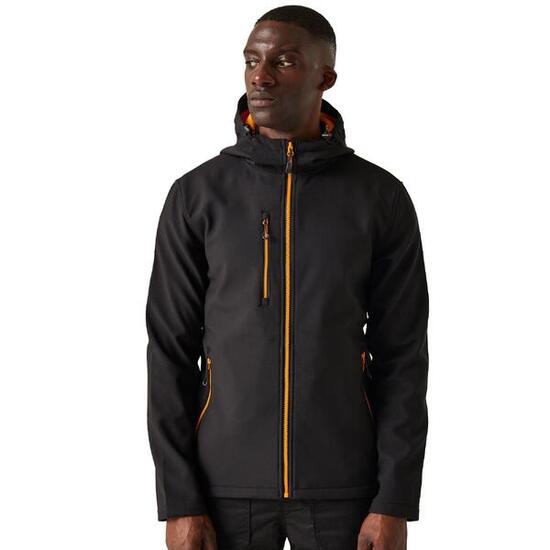 Veste Softshell Homme (Noir / Orange Vif)