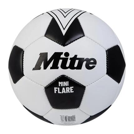 MINI FLARE Fussball Mitre Grösse 1 Schwarz/Weiss 45 cm
