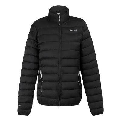 Dames hillpack ii geïsoleerde gewatteerde jas (zwart)